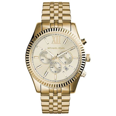 michael kors men's watch gold|Michael Kors chronograph gold.